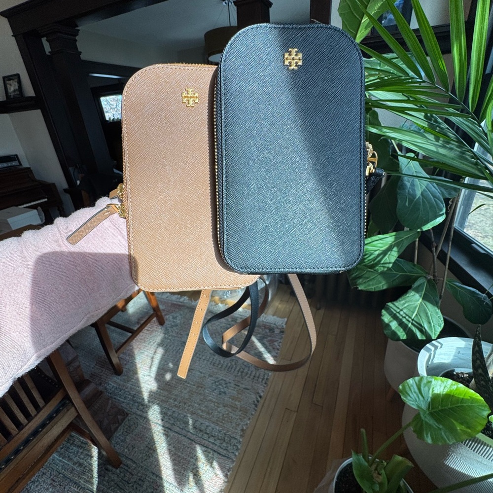 Tory Burch Black Mini Bag with Gold Logo